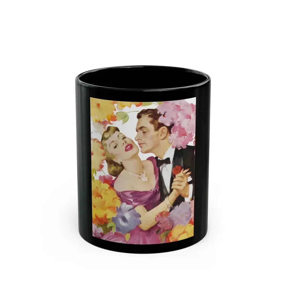 Cashmere Bouquet Soap ad, Cosmopolitan, August 1952_ detail - Black Coffee Mug 11oz - Go Mug Yourself