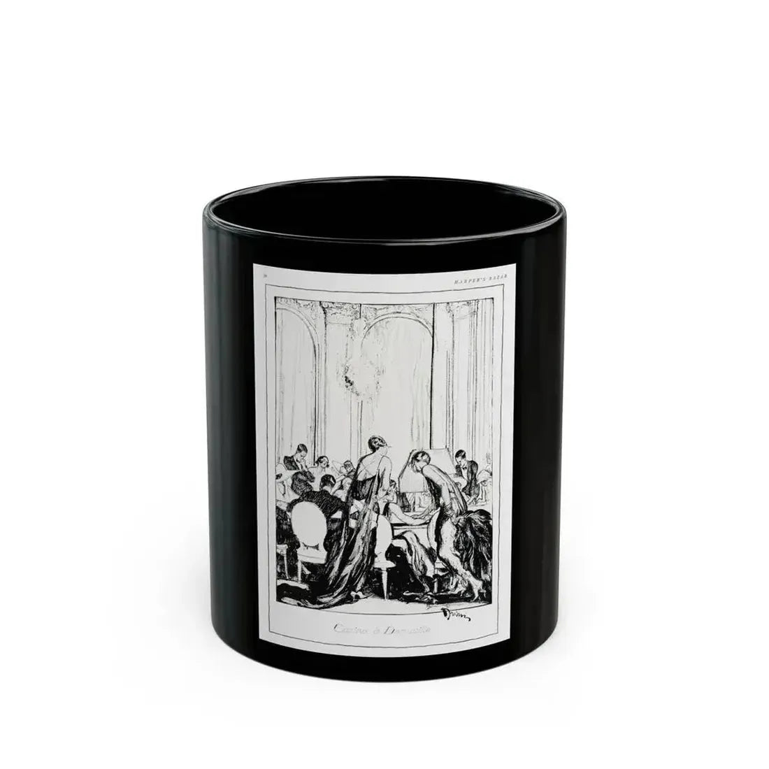 Casino a Deauville, Harper's Bazaar, July 1923 - Black Coffee Mug 11oz - Go Mug Yourself