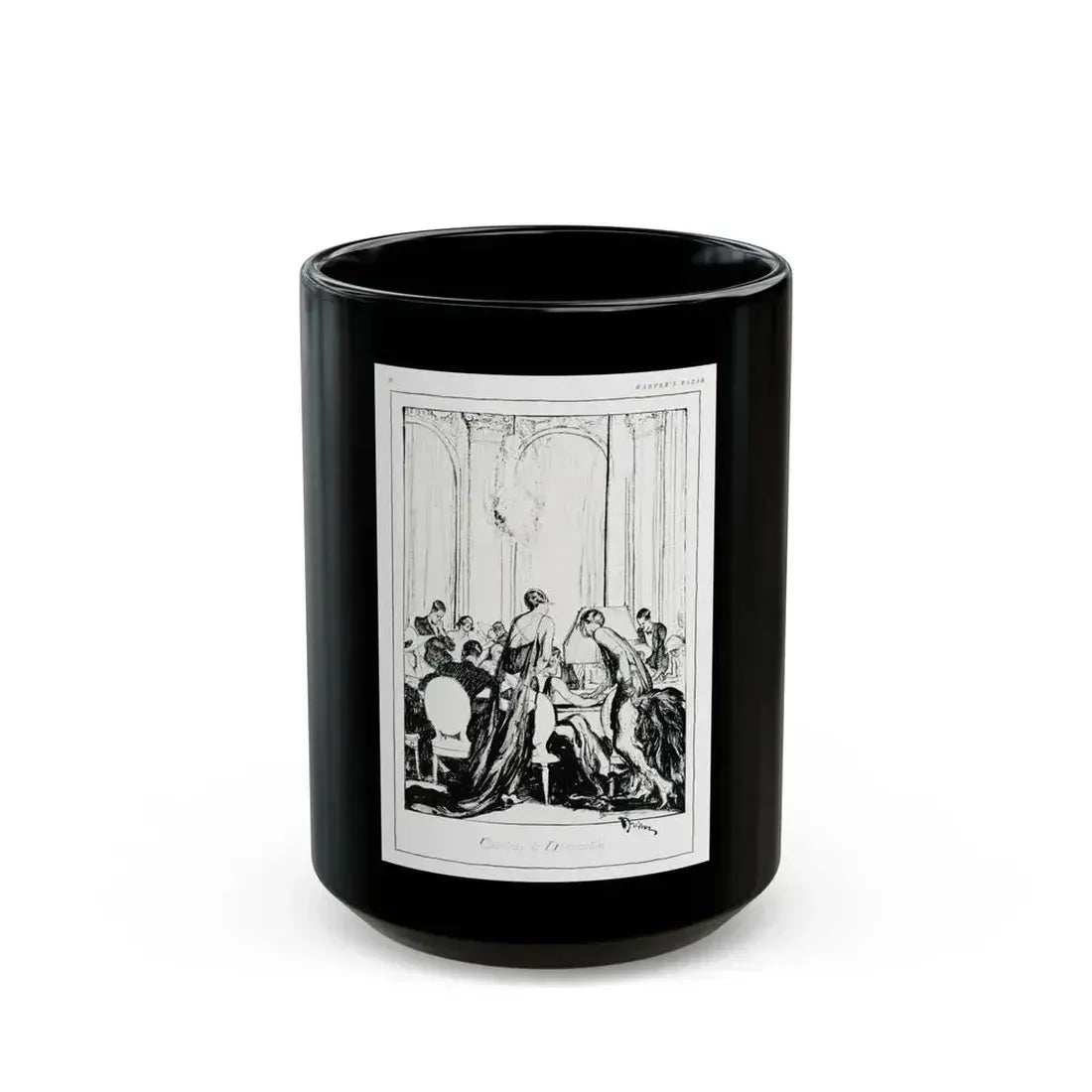 Casino a Deauville, Harper's Bazaar, July 1923 - Black Coffee Mug 15oz - Go Mug Yourself
