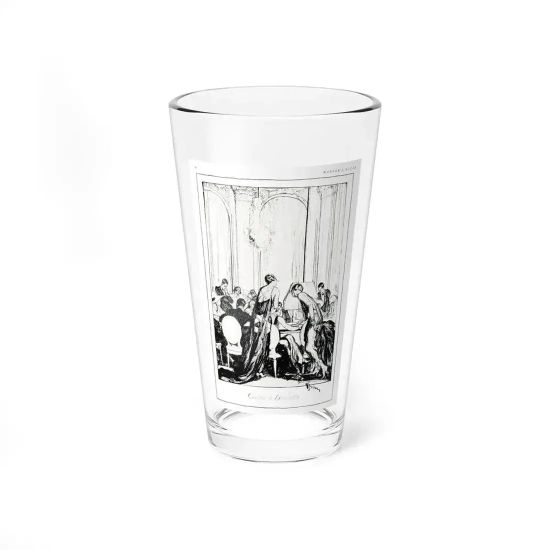 Casino a Deauville, Harper's Bazaar, July 1923 (Magazine Illustration) Pint Glass 16oz 16oz - Go Mug Yourself