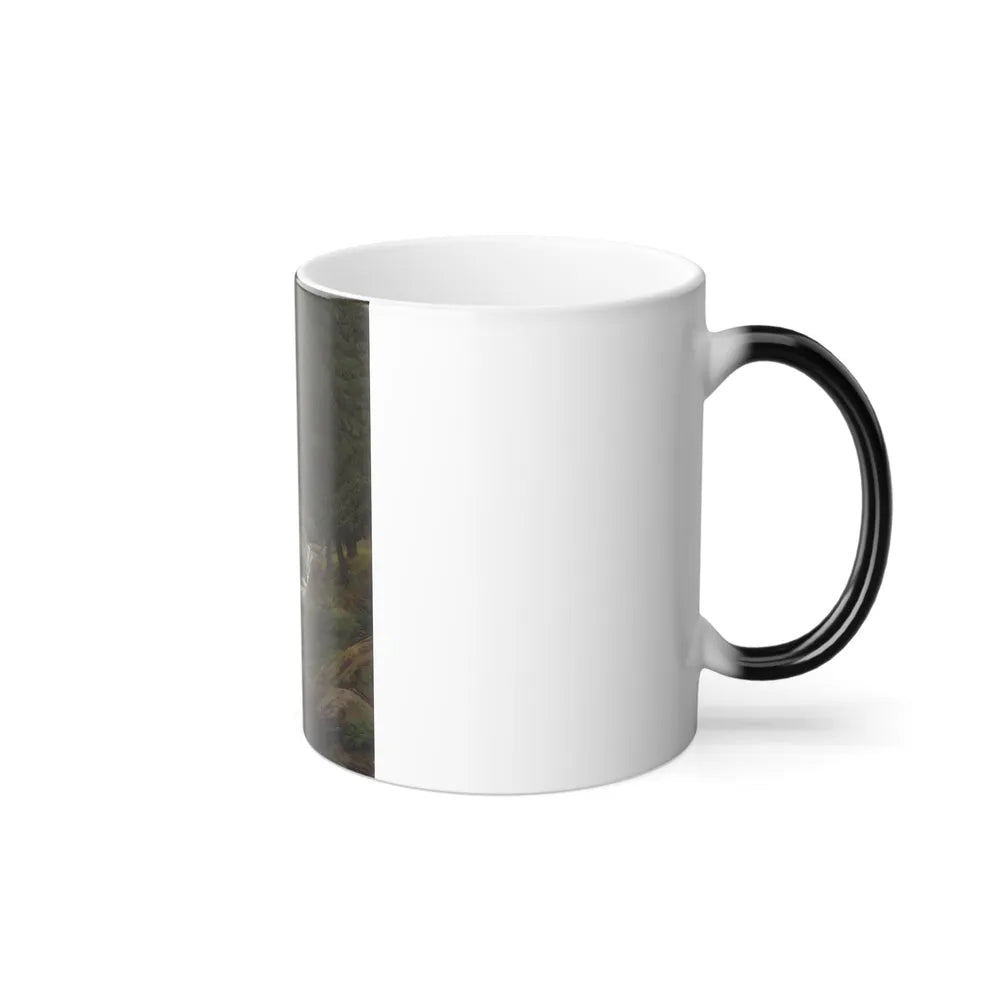 Caspar David Friedrich (1774-1840) Tannen am Wasserfall (The Evergreens by the Waterfall) - Color Changing Mug 11oz-Go Mug Yourself