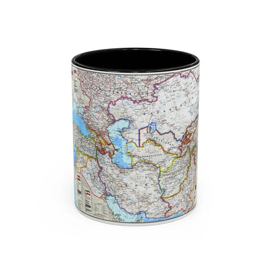 Caspian Region- Promise and Peril (1999) (Map) Accent Coffee Mug 11oz Black - Go Mug Yourself
