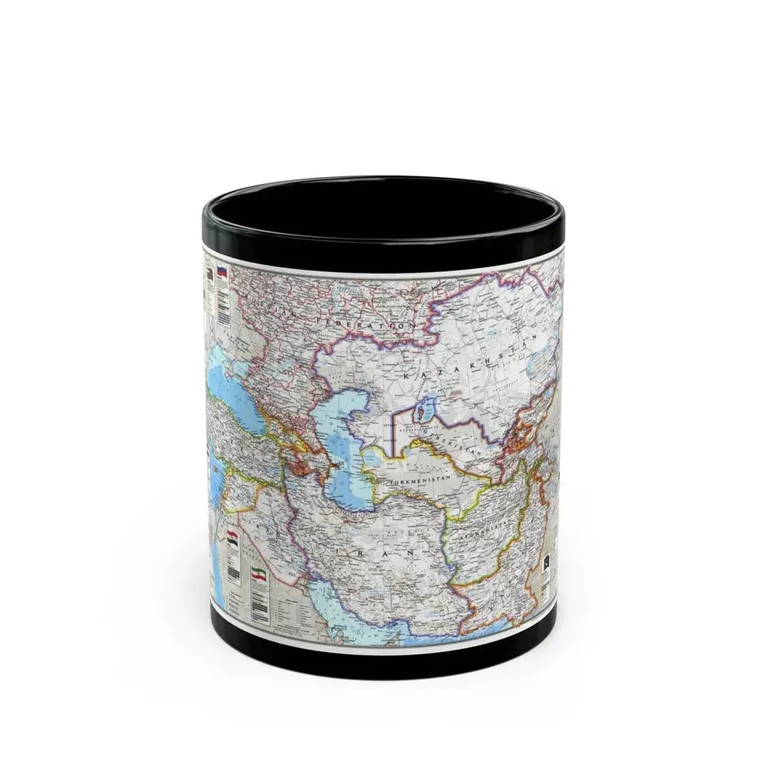 Caspian Region- Promise and Peril (1999) (Map) Black Coffee Mug 11oz - Go Mug Yourself