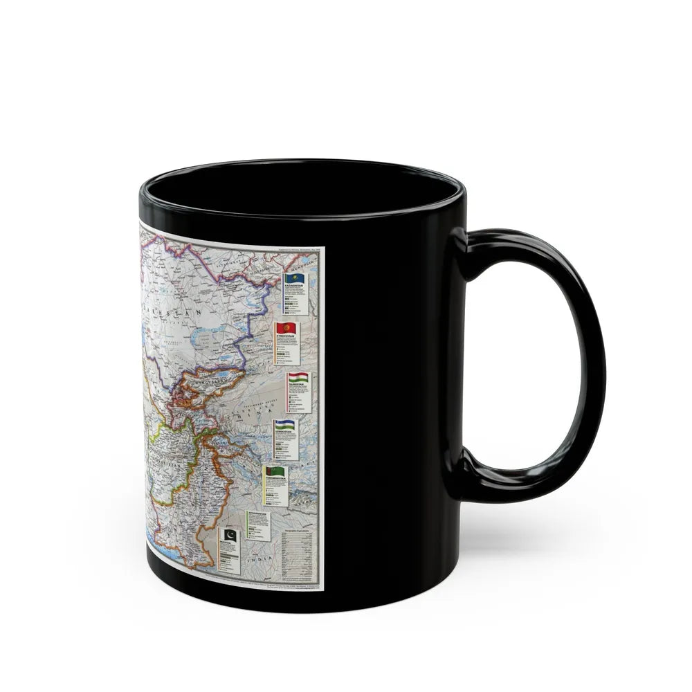 Caspian Region- Promise and Peril (1999) (Map) Black Coffee Mug-Go Mug Yourself