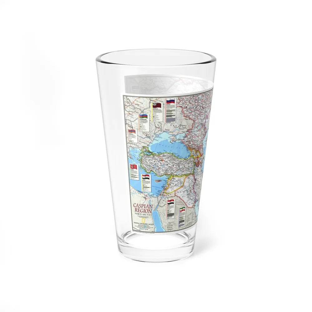 Caspian Region- Promise and Peril (1999) (Map) Pint Glass 16oz-Go Mug Yourself