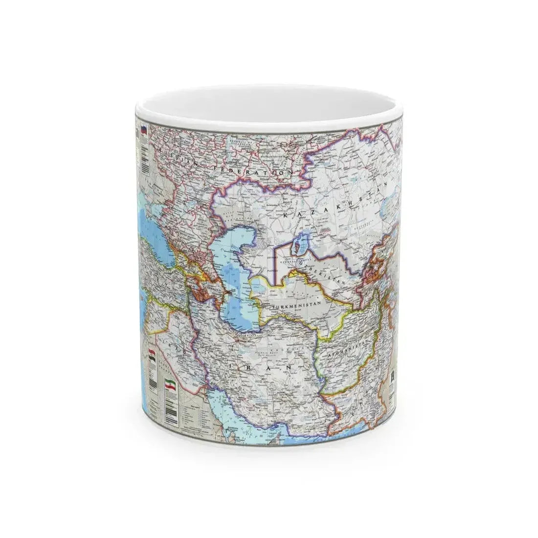 Caspian Region- Promise and Peril (1999) (Map) White Coffee Mug 11oz - Go Mug Yourself