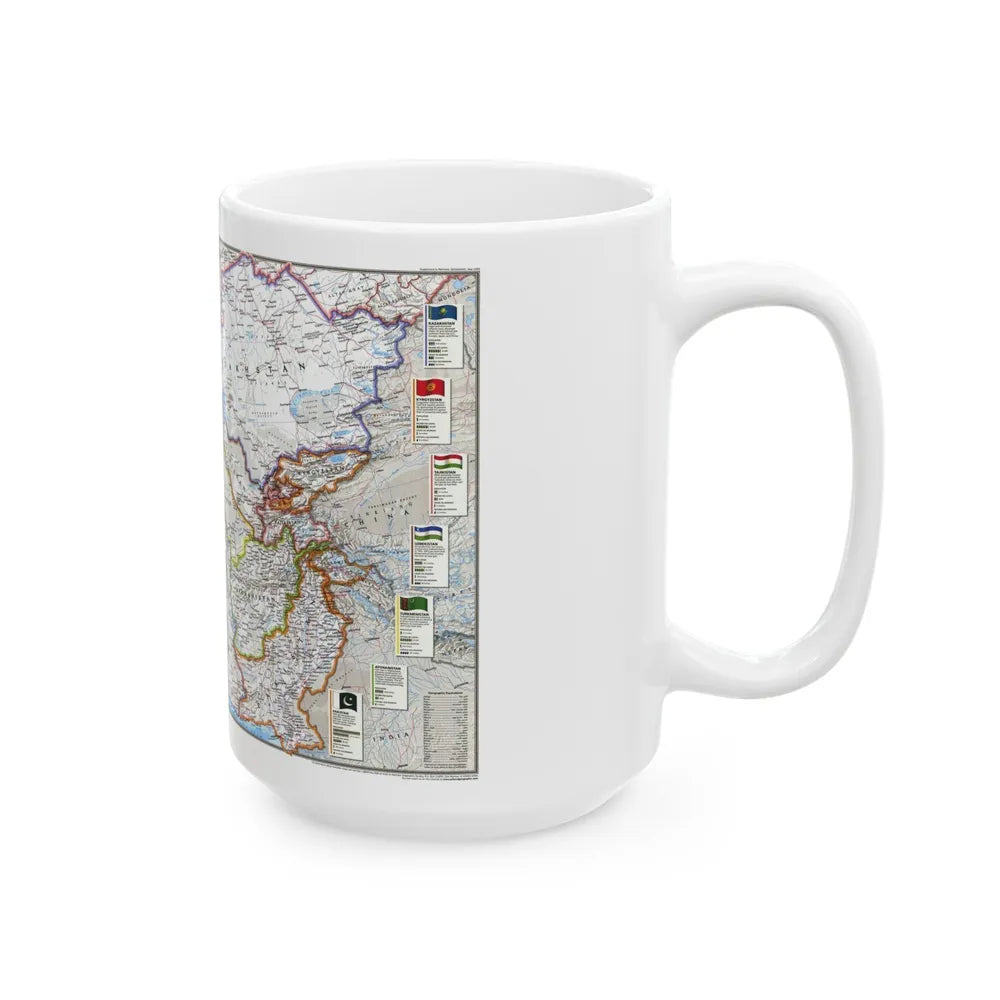 Caspian Region- Promise and Peril (1999) (Map) White Coffee Mug-Go Mug Yourself