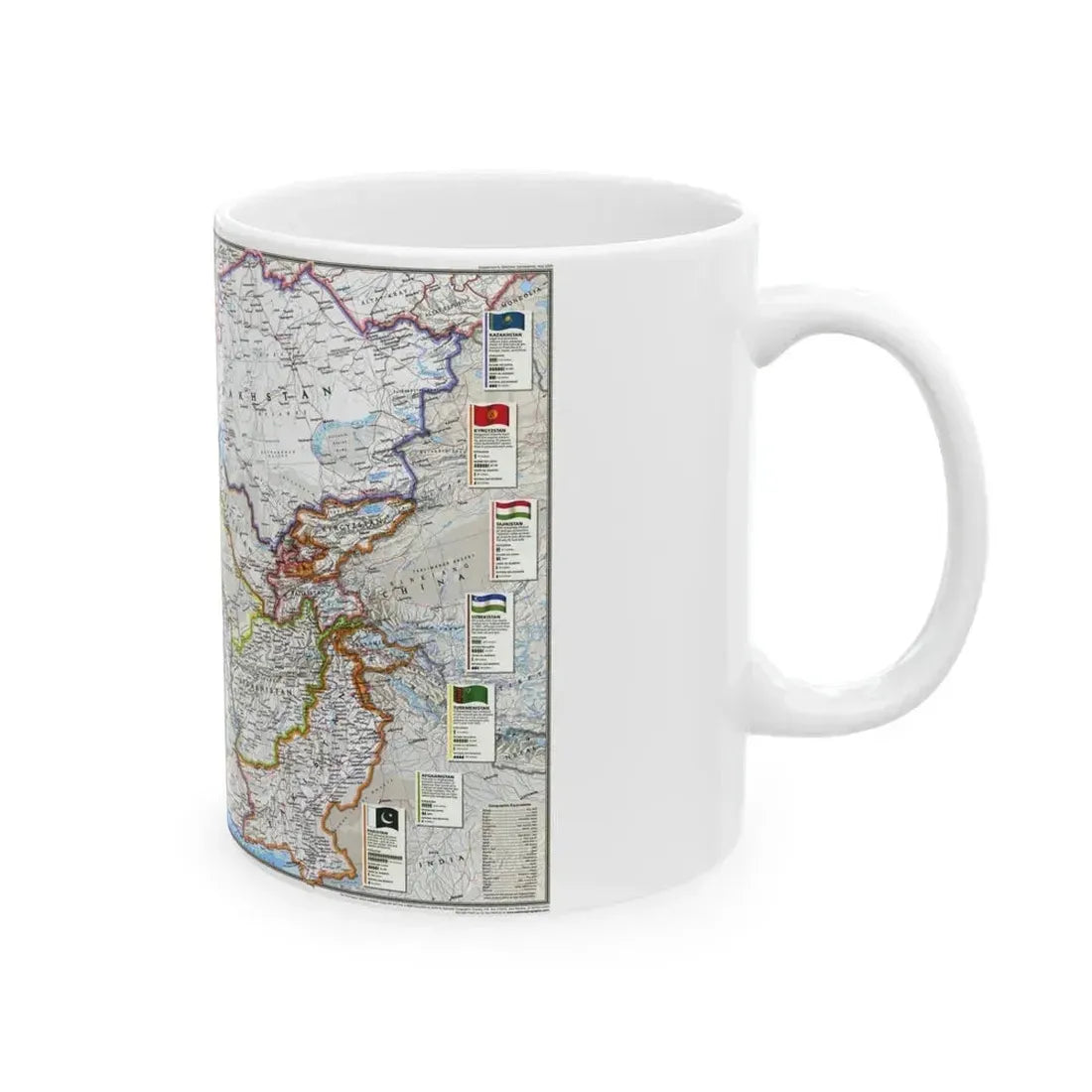 Caspian Region- Promise and Peril (1999) (Map) White Coffee Mug - Go Mug Yourself
