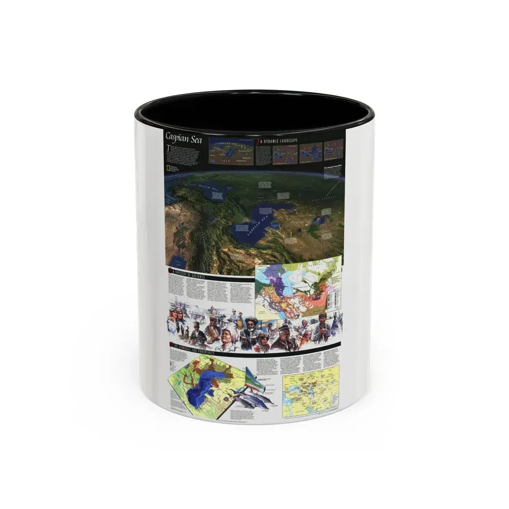 Caspian Sea (1999) (Map) Accent Coffee Mug 11oz Black - Go Mug Yourself