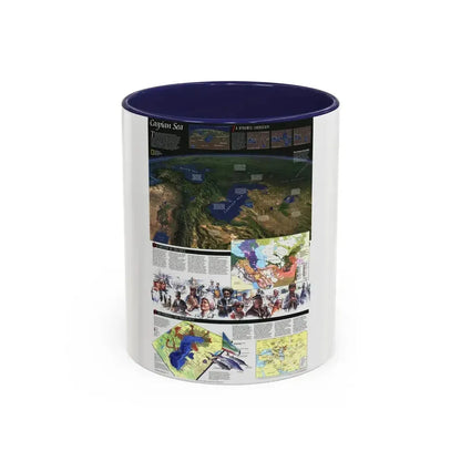Caspian Sea (1999) (Map) Accent Coffee Mug 11oz Navy - Go Mug Yourself