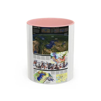 Caspian Sea (1999) (Map) Accent Coffee Mug 11oz Pink - Go Mug Yourself