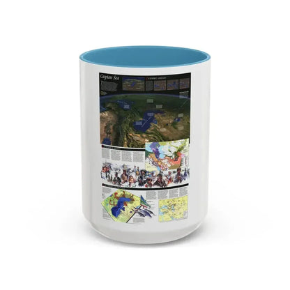 Caspian Sea (1999) (Map) Accent Coffee Mug 15oz Light Blue - Go Mug Yourself