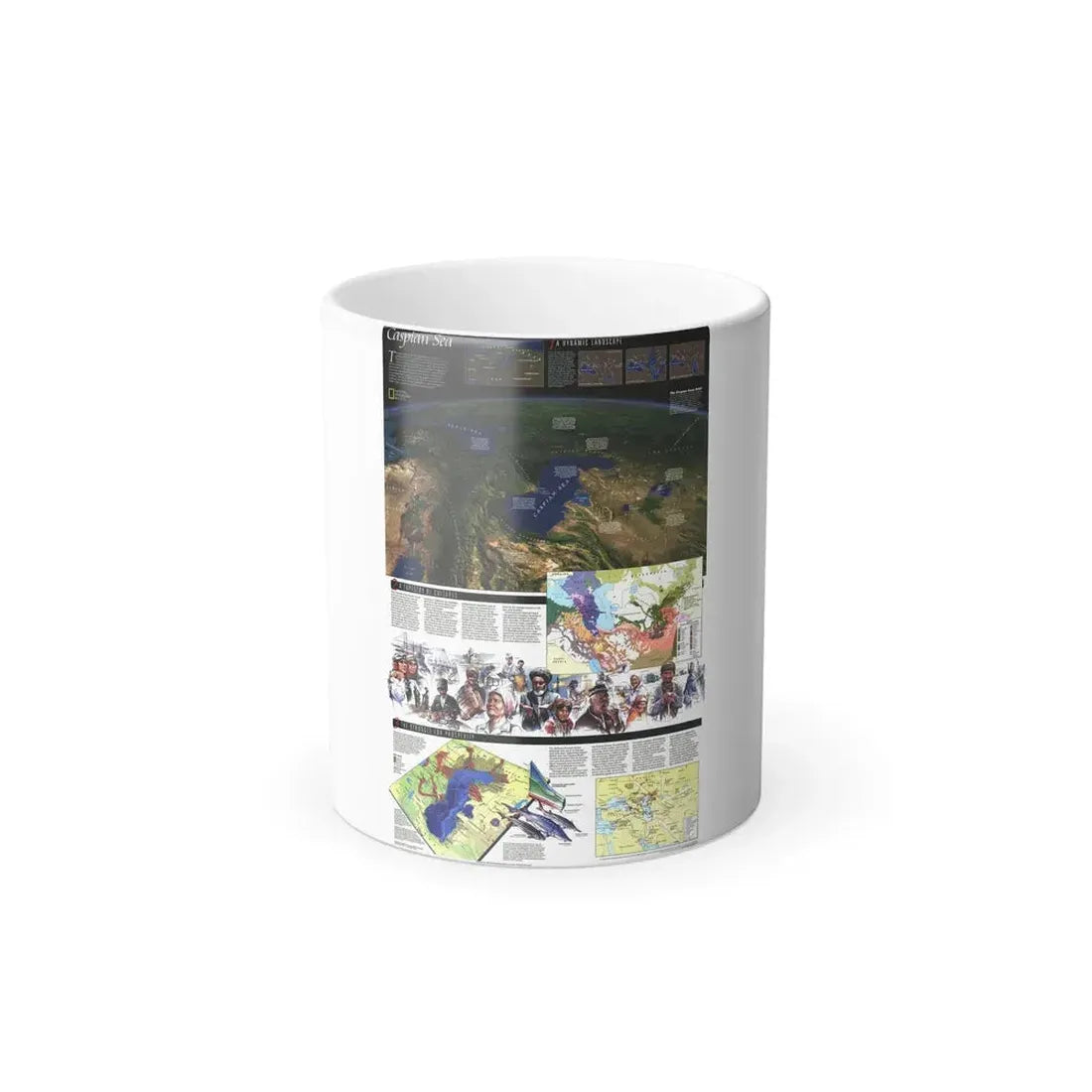 Caspian Sea (1999) (Map) Color Changing Mug 11oz - Go Mug Yourself