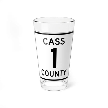 Cass County 1 MN (Minnesota) (Road Sign) Pint Glass 16oz 16oz - Go Mug Yourself