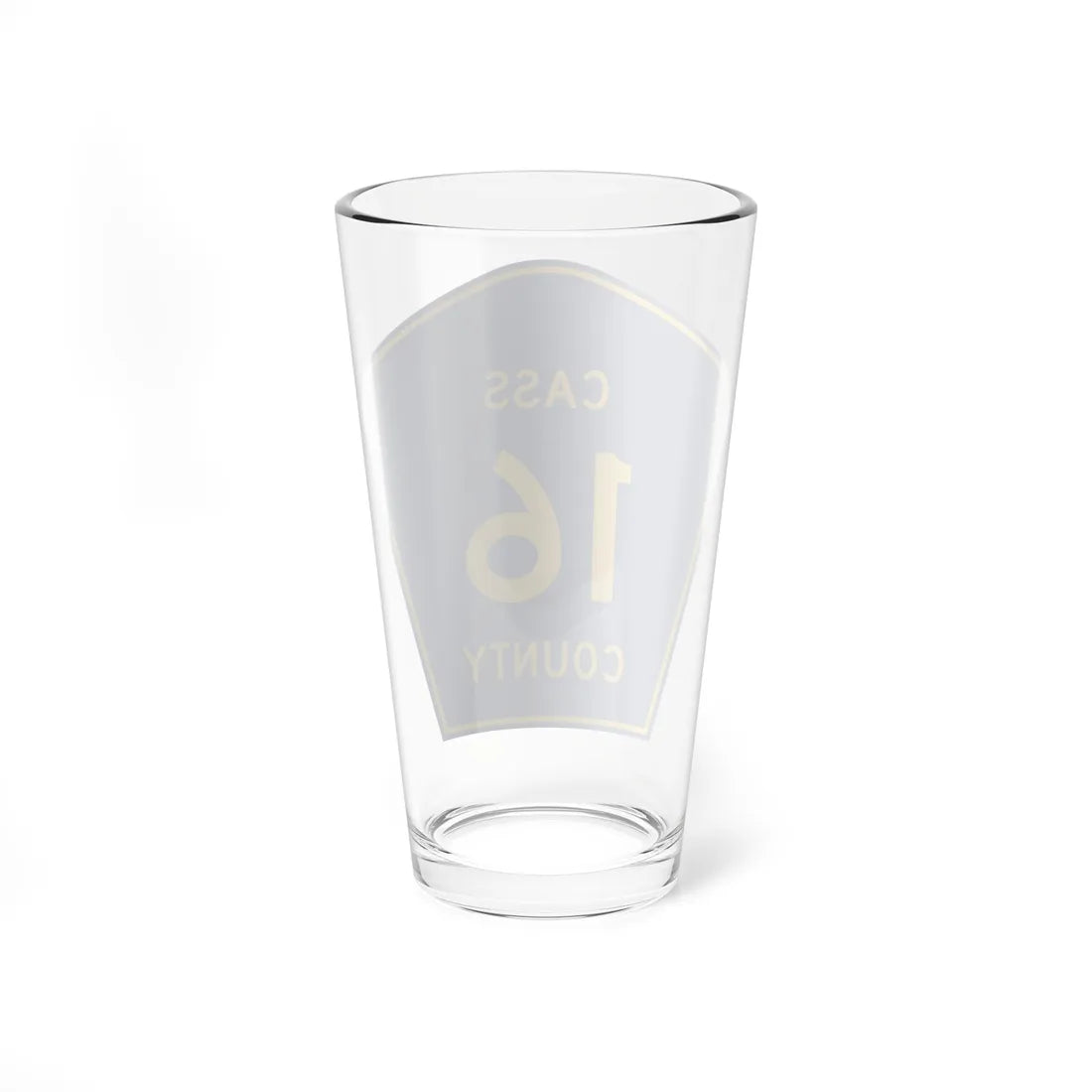 Cass County Route 16 ND (North Dakota) (Road Sign) Pint Glass 16oz - Go Mug Yourself