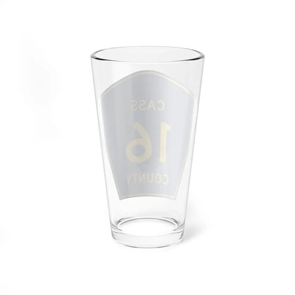 Cass County Route 16 ND (North Dakota) (Road Sign) Pint Glass 16oz - Go Mug Yourself