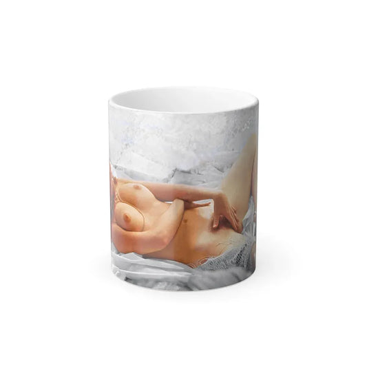 Cassandra Peterson #148 - Nude (Vintage Female Icon) Color Changing Coffee Mug 11oz - Go Mug Yourself