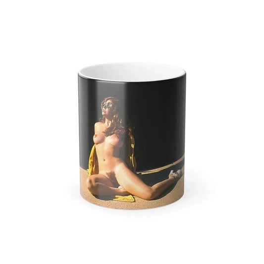 Cassandra Peterson #21 - Nude High Society Photo Shoot '74 (Vintage Female Icon) Color Changing Mug 11oz 11oz - Go Mug Yourself