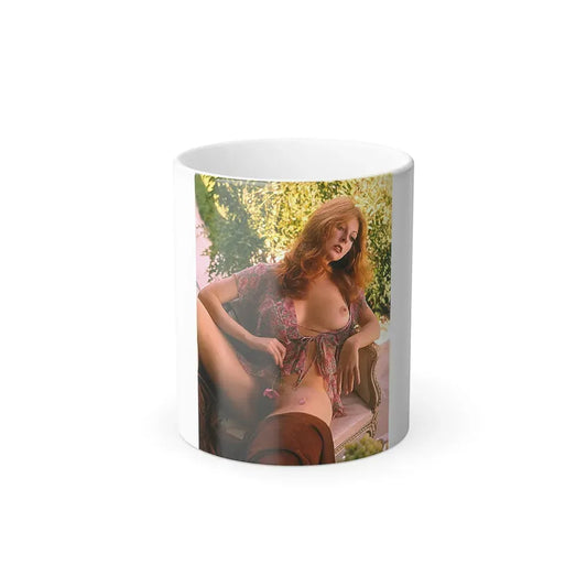 Cassandra Peterson #23 - Nude High Society Photo Shoot '74 (Vintage Female Icon) Color Changing Coffee Mug 11oz - Go Mug Yourself
