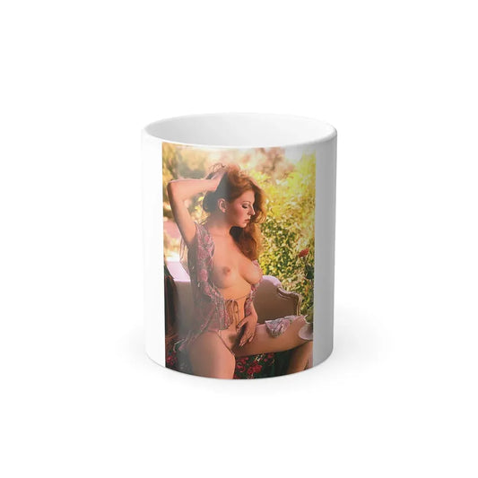 Cassandra Peterson #24 - Nude High Society Photo Shoot '74 (Vintage Female Icon) Color Changing Coffee Mug 11oz - Go Mug Yourself