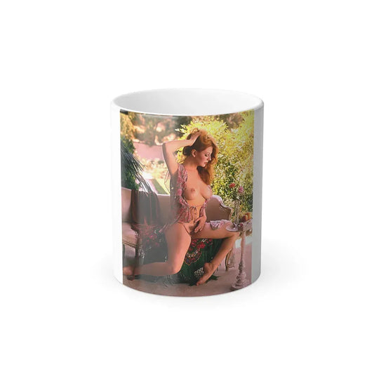 Cassandra Peterson #25 - Nude High Society Photo Shoot '74 (Vintage Female Icon) Color Changing Coffee Mug 11oz - Go Mug Yourself