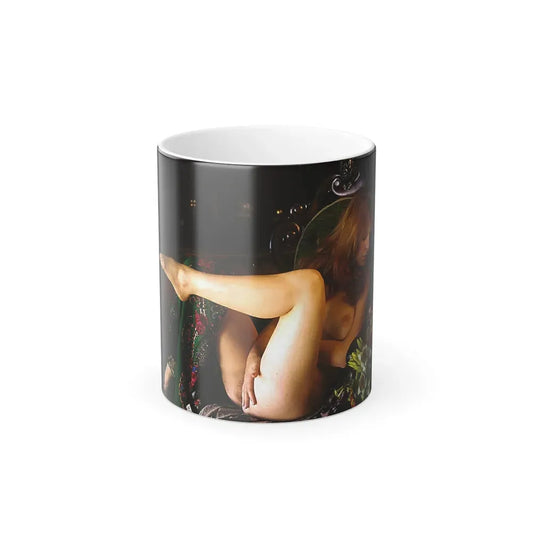Cassandra Peterson #28 - Nude High Society Photo Shoot '74 (Vintage Female Icon) Color Changing Coffee Mug 11oz - Go Mug Yourself