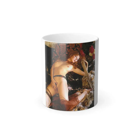 Cassandra Peterson #30 - Nude High Society Photo Shoot '74 (Vintage Female Icon) Color Changing Coffee Mug 11oz - Go Mug Yourself