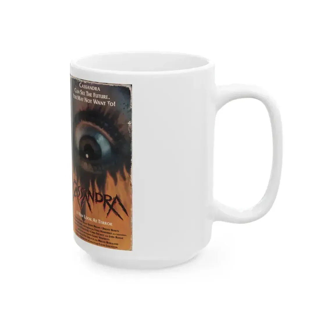 CASSANDRA (VHS COVER) - White Coffee Mug - Go Mug Yourself