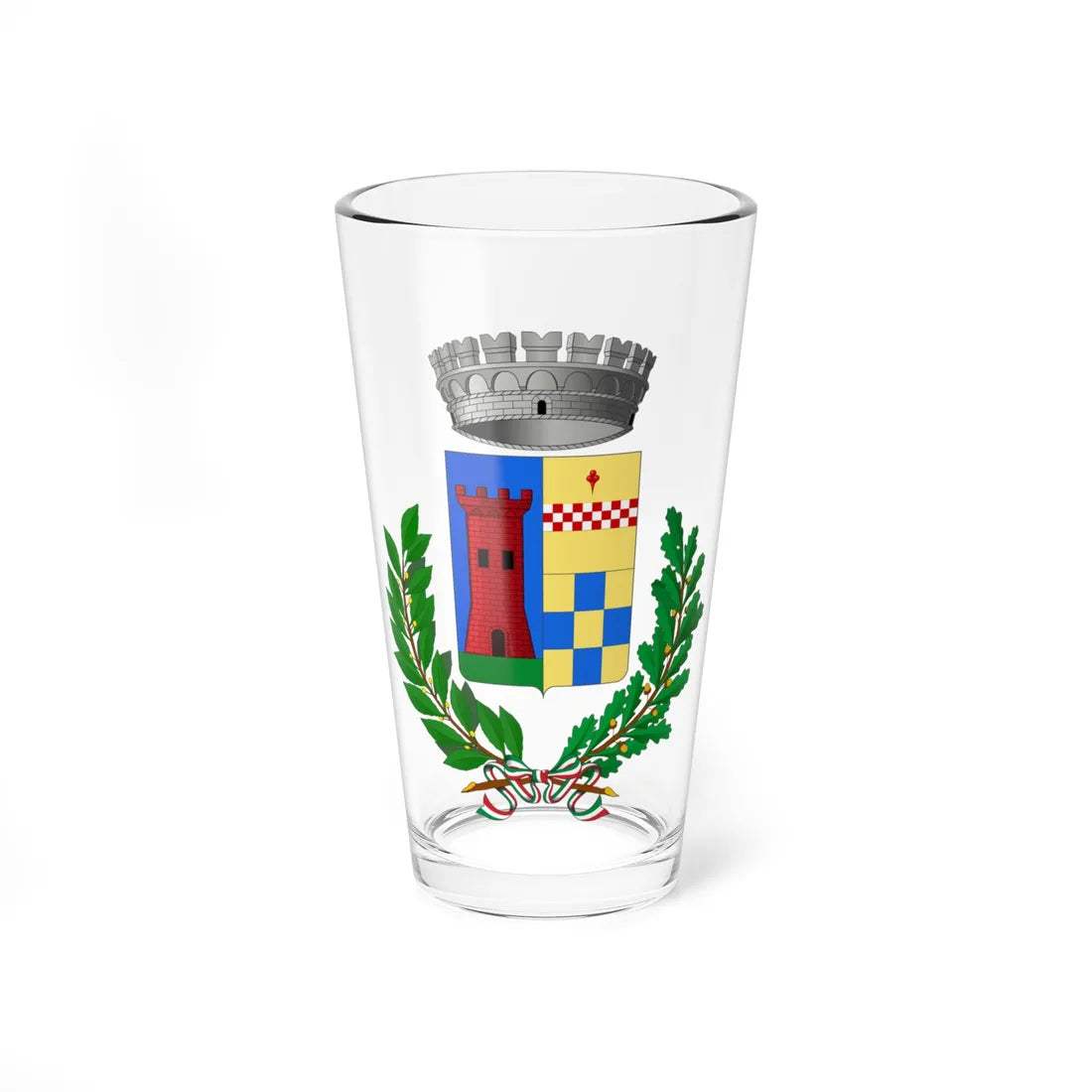 Cassinelle-Stemma (Italy) (Coat of Arms) Pint Glass 16oz 16oz - Go Mug Yourself