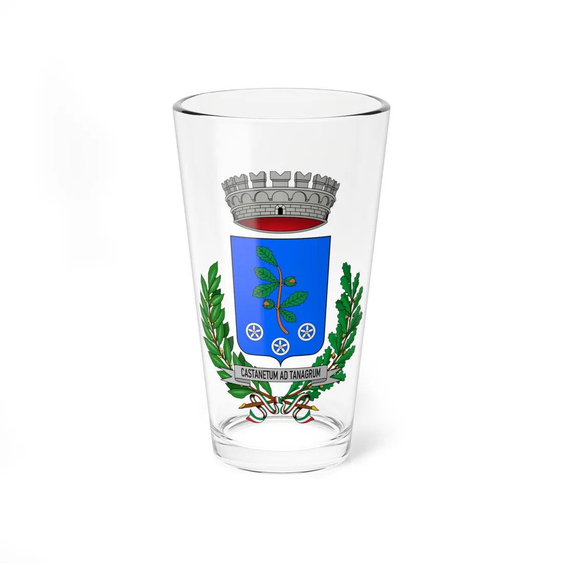 Castagnito-Stemma (Italy) (Coat of Arms) Pint Glass 16oz 16oz - Go Mug Yourself