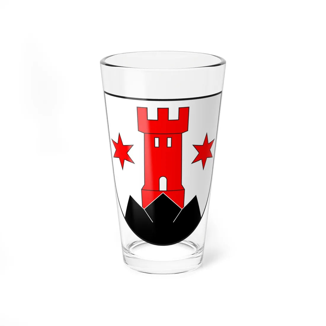 Casti-Wergenstein wappen (Switzerland) (Coat of Arms) Pint Glass 16oz 16oz - Go Mug Yourself