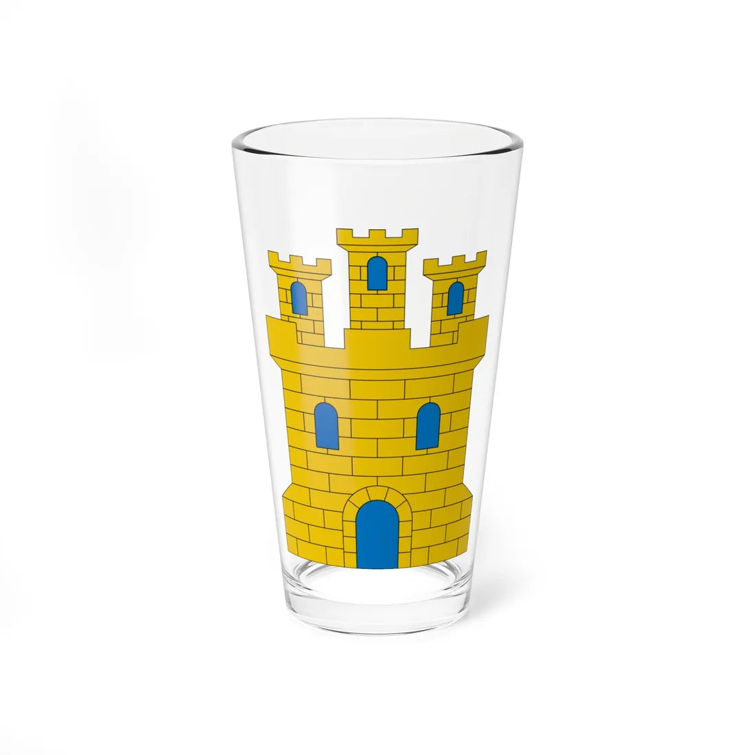 Castillo heráldico (Spain) (Coat of Arms) Pint Glass 16oz 16oz - Go Mug Yourself