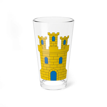 Castillo heráldico (Spain) (Coat of Arms) Pint Glass 16oz 16oz - Go Mug Yourself