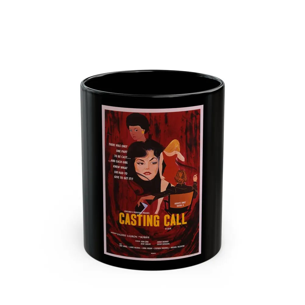 CASTING CALL 1971 Movie Poster - Black Coffee Mug-11oz-Go Mug Yourself