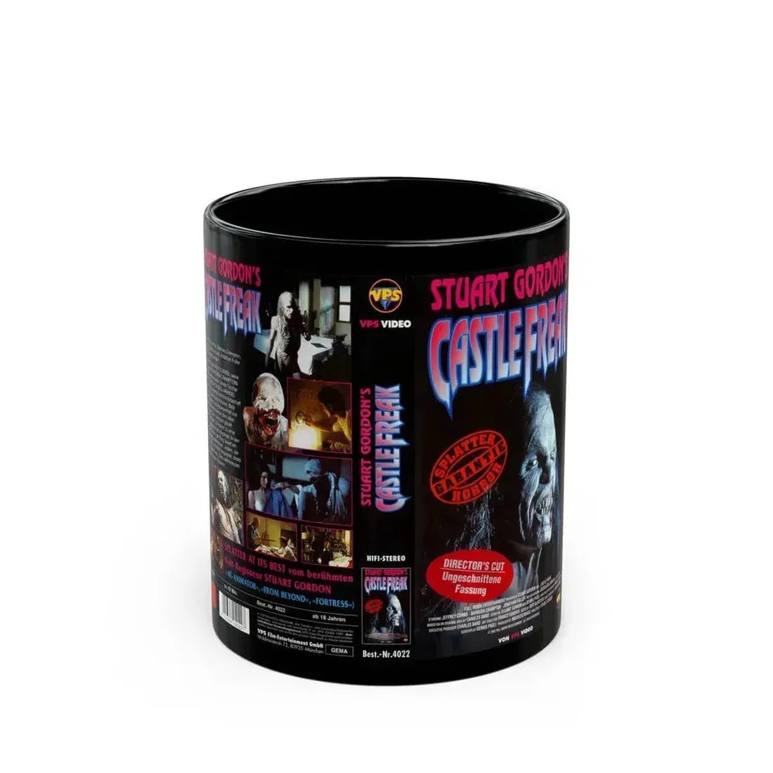 CASTLE FREAK (VHS COVER) - Black Coffee Mug 11oz - Go Mug Yourself