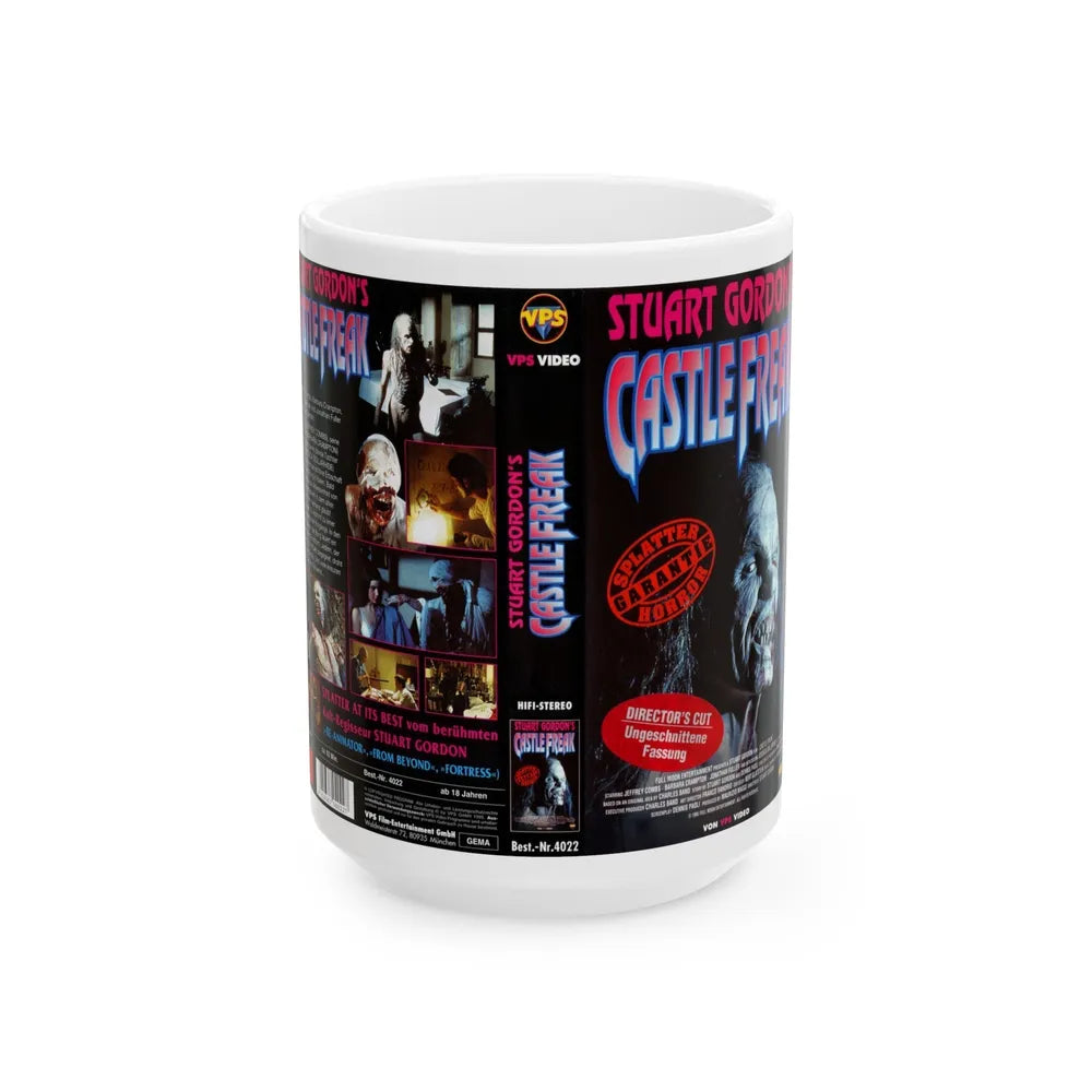 CASTLE FREAK (VHS COVER) - White Coffee Mug-15oz-Go Mug Yourself