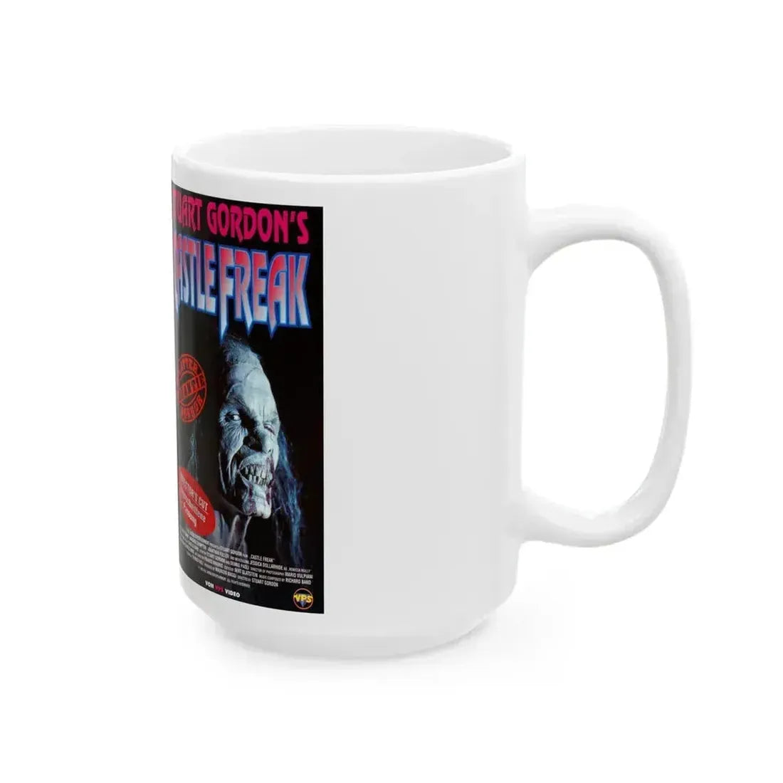CASTLE FREAK (VHS COVER) - White Coffee Mug - Go Mug Yourself