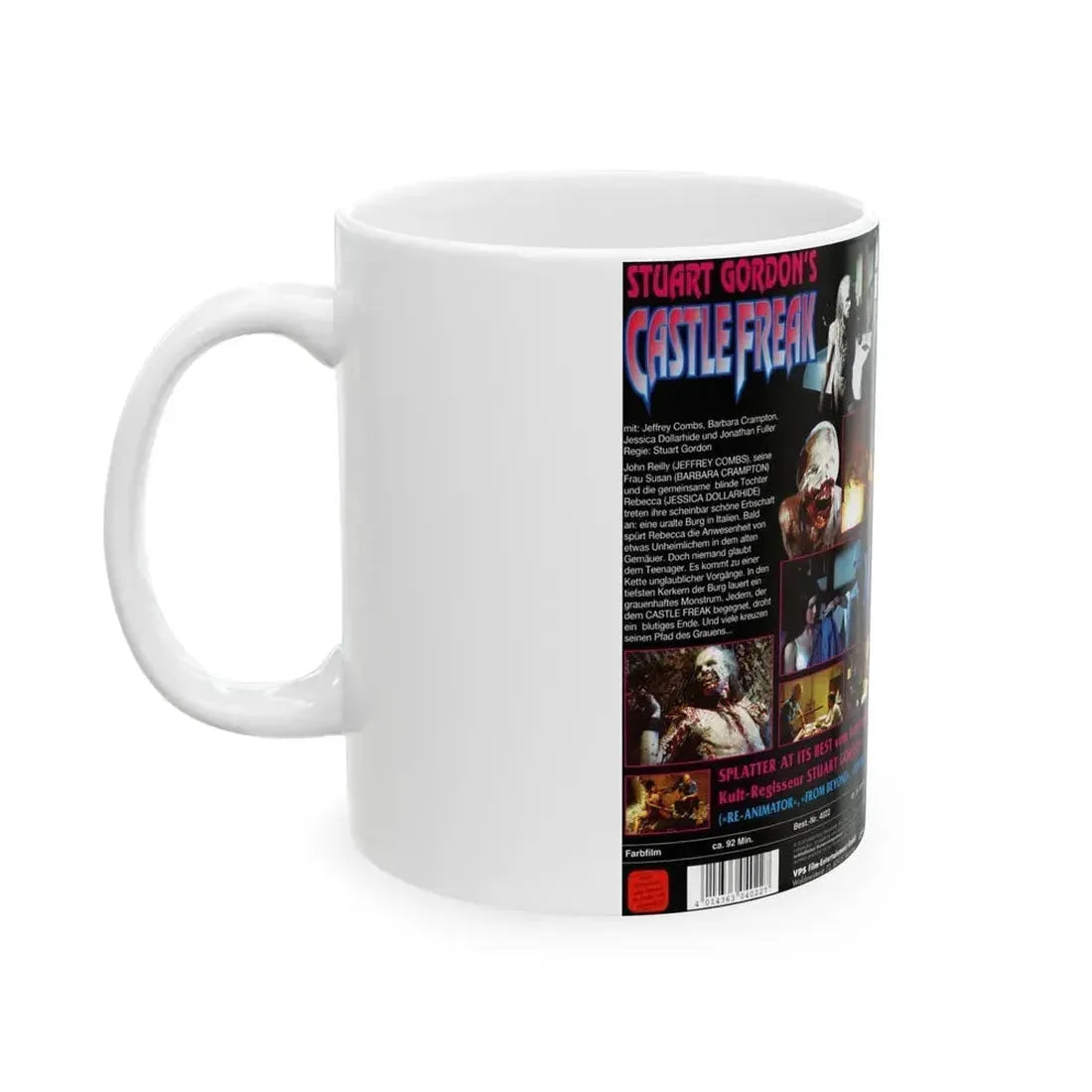 CASTLE FREAK (VHS COVER) - White Coffee Mug - Go Mug Yourself