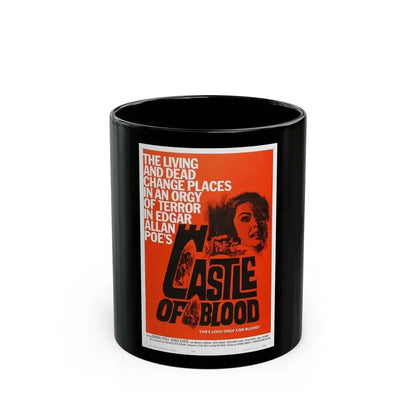 CASTLE OF BLOOD 1964 Movie Poster - Black Coffee Mug 11oz - Go Mug Yourself
