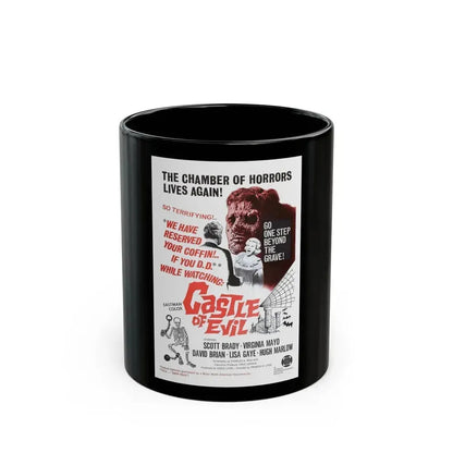 CASTLE OF EVIL 1966 Movie Poster - Black Coffee Mug 11oz - Go Mug Yourself