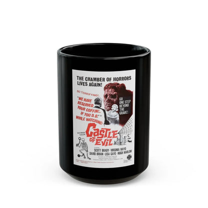 CASTLE OF EVIL 1966 Movie Poster - Black Coffee Mug-15oz-Go Mug Yourself