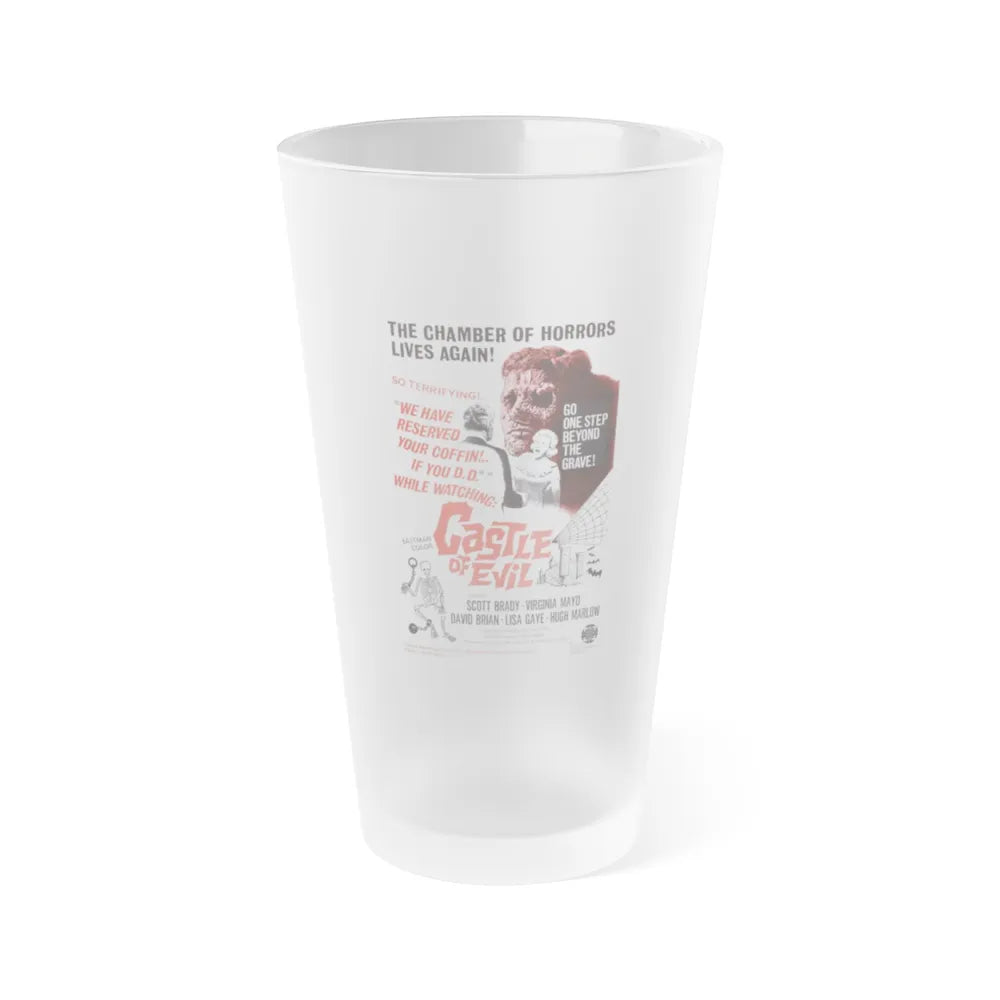 CASTLE OF EVIL 1966 Movie Poster - Frosted Pint Glass 16oz-16oz-Frosted-Go Mug Yourself