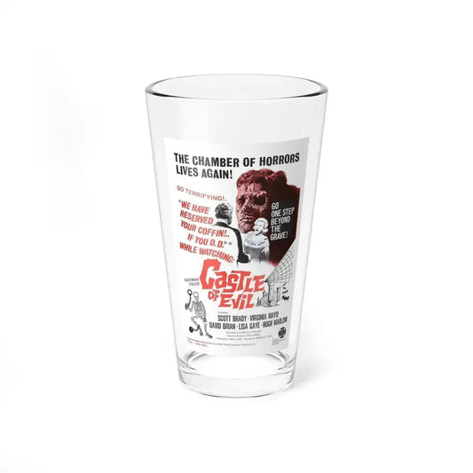 CASTLE OF EVIL 1966 Movie Poster - Pint Glass 16oz 16oz - Go Mug Yourself