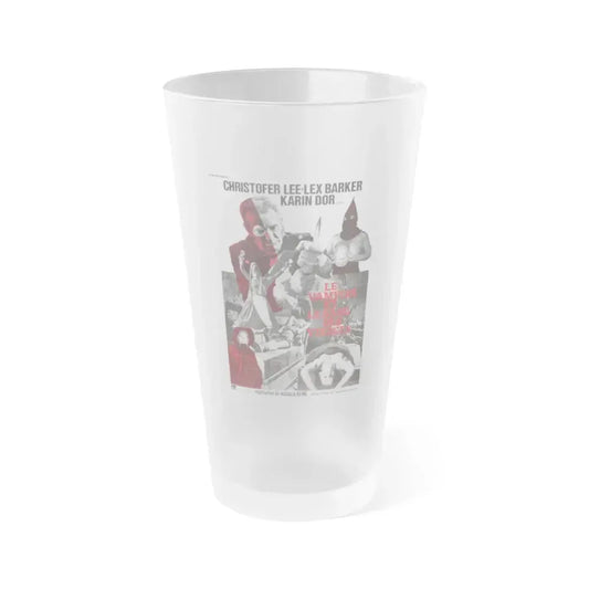 CASTLE OF THE WALKING DEAD (THE TORTURE CHAMBER OF DR SADISM, THE SNAKE PIT AND THE PENDULUM, BLOOD DEMON) 1967 Movie Poster - Frosted Pint Glass 16oz 16oz Frosted - Go Mug Yourself