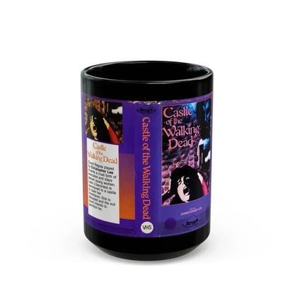 CASTLE OF THE WALKING DEAD (VHS COVER) - Black Coffee Mug 15oz - Go Mug Yourself
