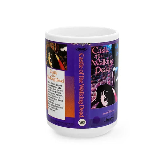 CASTLE OF THE WALKING DEAD (VHS COVER) - White Coffee Mug 15oz - Go Mug Yourself