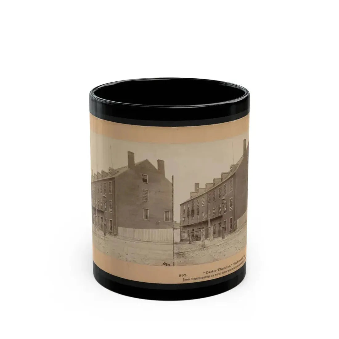 Castle Thunder , Richmond, Va. (U.S. Civil War) Black Coffee Mug 11oz - Go Mug Yourself