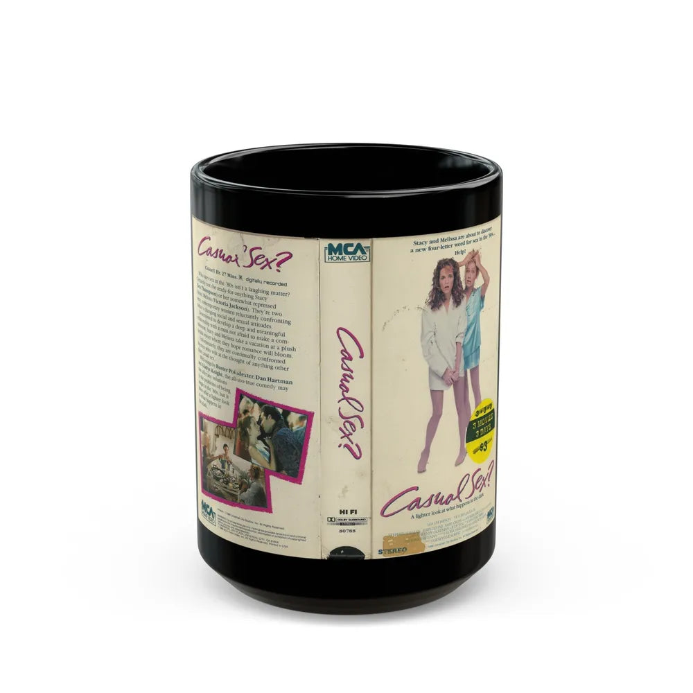 CASUAL SEX (VHS COVER) - Black Coffee Mug-15oz-Go Mug Yourself