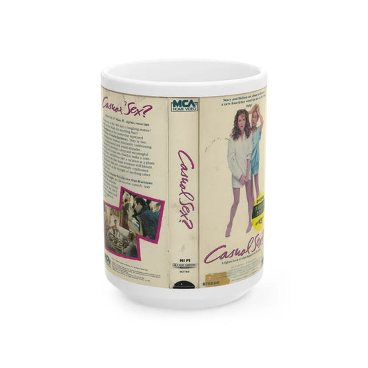 CASUAL SEX (VHS COVER) - White Coffee Mug-15oz-Go Mug Yourself