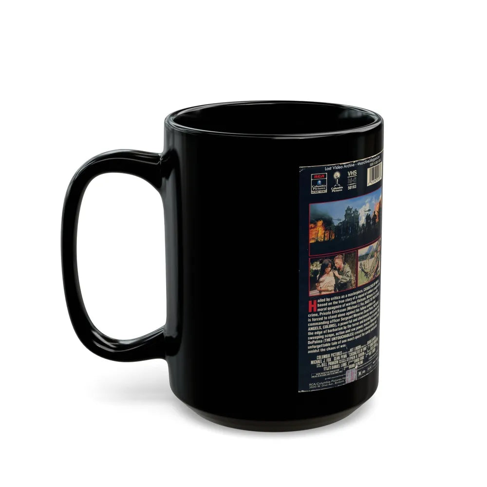 CASUALTIES OF WAR (VHS COVER) - Black Coffee Mug-Go Mug Yourself